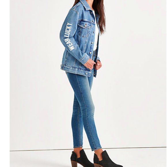 Lucky Brand Totally Lucky Boyfriend Trucker Jacket - Picture 3 of 9